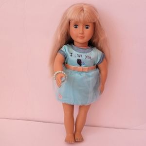 Our Generation Adreena "A True Gem" 18"  inches Jewelry Doll with pierced ears .